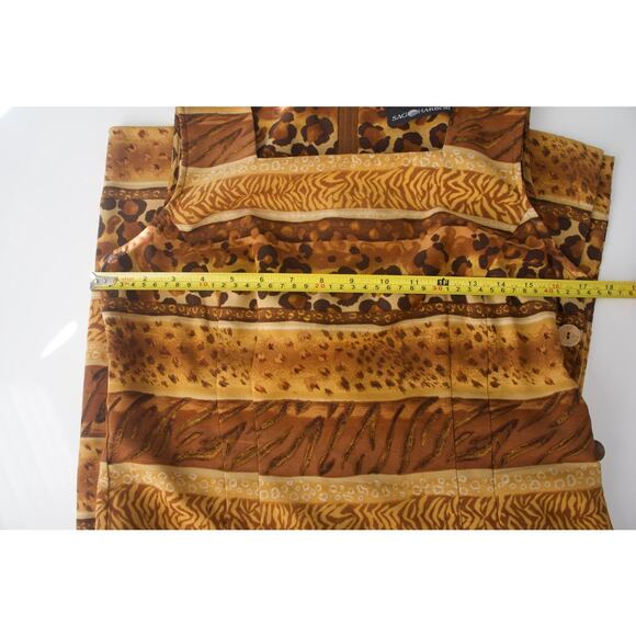 Sag Harbor Animal Print Safari Midi Dress – Size M (see measurements) - Picture 5 of 7